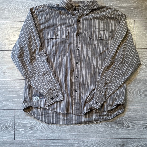 Harley-Davidson Embroidered Logo Striped Button-Down Dress Shirt - Picture 2 of 4